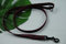 Leine gummiert 1,5m MIT Schlaufe, O-Ring, Bordeaux, Karabiner Schwarz