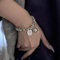 KINGGOO armband damen 925 Sterling Silber Vintage Armband Für Frauen Männer Liebe Herz Thai Silber Armband Bester Freund Geschenk Hip Hop Schmuck（A）