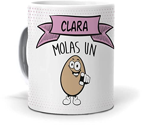 Taza Clara molas un Huevo. Cerámica AAA - 350 ml.