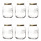 Bormioli Quattro Stagioni Lot de 6 bocaux de conservation de 2 l 19 x 12,5 cm avec couvercle à visser 2000 ml