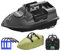 GPS Köderboot,Futterboot mit GPS,Angelköderboot mit 3 Katapult-Köderbehältern,Karpfenfischen Fischfind Boot,Ersatzbatterien,Handtasche (Schwarz Boot)