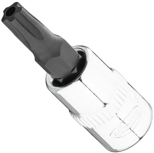 VIGOR Schraubendrehereinsatz, V7037-IPR27, 1/4″, IPR Profil, SW T27+H | Antrieb 1/4 Zoll (6,3 mm) Vierkant hohl, Abtrieb Innenprofil mit 5 abgerundeten Flanken, mit Stirnlochbohrung (TORX-ähnlich)
