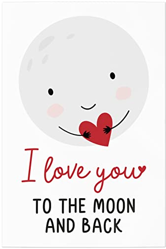 JUNIWORDS Poster, I Love You to The Moon and Back, 30 x 45 cm (1008377)