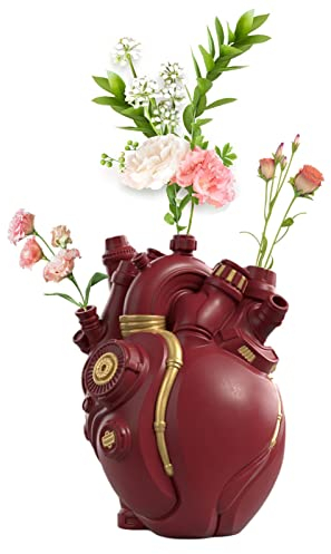 Anatomische Herz Vase, Herzvasen Für Blumen, Moderne Kunst Herzskulptur Blumentopf, Kreative Herz Blumenvasen Aus Kunstharz, Heimdekoration Ornament Handwerk Für Bauernhaus, Wohnzimmer, Esszimmer