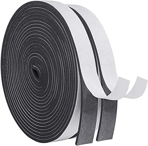 Dichtungsband Selbstklebend Türdichtung für Türen Fenster, 20mm(B) x3mm(D)/10m(L) Schaumstoffband Gummidichtung für Kollision Siegel Schalldämmung Schwarz