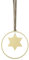 blomus Weihnachtsschmuck 4er Set KITAI | Sterne in Gold | Ø 8 cm | Weihnachtsbaum Deko aus Eisen | Christbaumschmuck mit 2 verschiedenen Satinbändern inkl. Geschenkbox