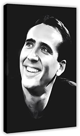 Schauspieler Nicolas Cage Leinwand Poster Schlafzimmer Dekor Sport Landschaft Büro Zimmer Dekor Geschenk Rahmenstil 30 x 45 cm