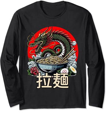 Japanese Dragon Ramen Men Women Kids Long Sleeve T-Shirt