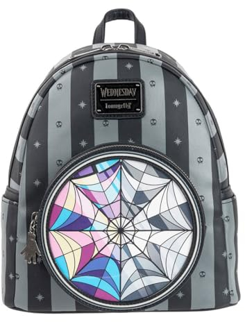 Loungefly Wednesday Nevermore Mini-Rucksack, Schwarz