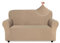 Easy-Going Stretch Sofa Überzug 2 Sitzer, Rutschfester Sofabezug für Hund Katze, Stilvoller Jacquard Couch Überzug Bezug, Weicher Küchensofa Couch Cover, 1 Stück Sofaschoner mit Armlehnen, Kamel