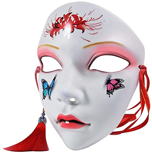 Opvonxeh Handbemalte Vollmaske - Alte Chinesische Vollmaske für die Wand Display | Komplette Schönheitsmasken für Cosplay, Zubehör