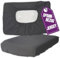 Jersey Nackenkissen Bezug 30x50 cm Anthrazit - Kissen Spannbezug Elastisch - Baumwolle Kissenbezug für Gesundheitskissen und Nackenstützkissen