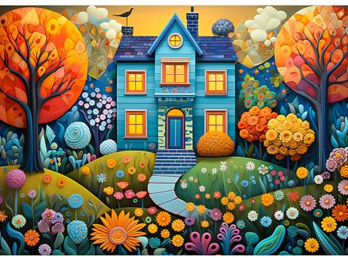 Jigsaw Puzzles for Adults 1000,Impossible Puzzle for Adults Educational Games Gifts. Challenging Puzzles, Puzzle Game for The Whole for Women, Gifts for Men, Theme:Beautiful Homes