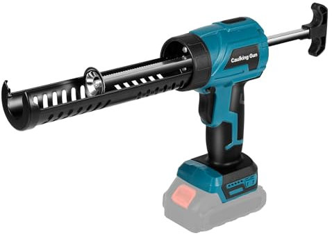 Pistolet Silicone Electrique, 21V Pistolet à Colle avec LED,4 Vitesses Réglables,Pistolet à Cartouche Sans Fil 300ML, Pistolet à Calfeutrer, Pistolet Silicone pour Sceller,Étanchéifier (Sans Batterie)