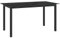 Mesa de jardín de aluminio y cristal, color negro, para patio, 150 x 90 x 74 cm
