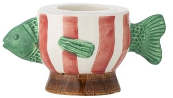 Bloomingville Codia Teelicht- und Kerzenhalter, Pink, Steingut, L13xH7xB8 cm