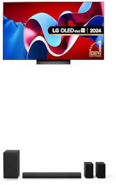 LG OLED55C45LA 55-Inch OLEDevo 4K UHD Smart TVwith US40TR Bluetooth Soundbar with Wireless Subwoofer