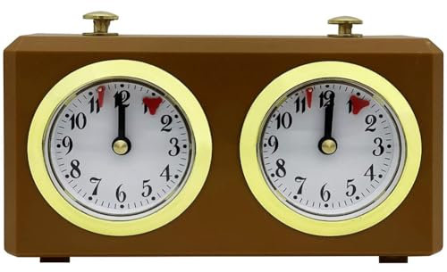 Gokelomg Reloj de ajedrez mecánico analógico para juego de ajedrez reloj temporizador relojes oficiales temporizador no requiere batería