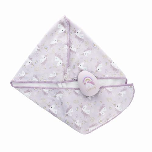 PARSA Beauty Einhorn Kids Set, Aktionsset, 2 tlg. – Einhorn Haarpflege-Set für Kinder, inkl. Entwirrbürste mit flexiblen Borsten & weichem Haarturban, sanftes Trocknen & schmerzfreies Kämmen