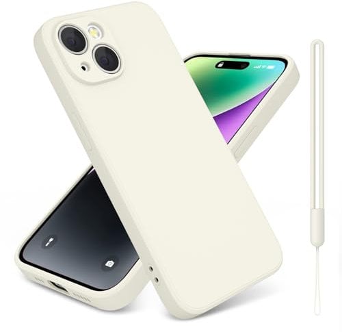 Mugust Case for iPhone 14 Case 6.1 Inch, Soft Shockproof Protective Silicone Phone Case iPhone 14 for Women Girls(White, iPhone 14)