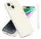 Mugust Case for iPhone 14 Case 6.1 Inch, Soft Shockproof Protective Silicone Phone Case iPhone 14 for Women Girls(White, iPhone 14)