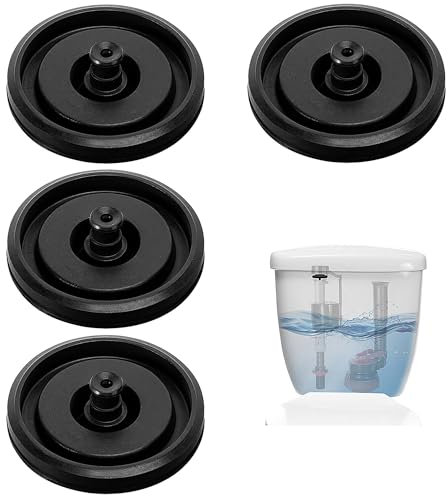 4 piezas de repuesto para válvula de llenado de inodoro, válvula flotante de cisterna de presión múltiple-242MP071 242 válvula de llenado de diafragma de repuesto negra compatible con Fluidmaster