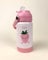 Les Petits Citrons - Gourde Isotherme Inox personnalisée - Pour bébé et enfant - Pour école maternelle et balade - 355 ml - Design Fruits - Jaune/Vert/Orange/Bleu/Rose - Sans fuite (Rose)