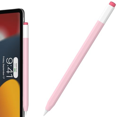 FAFALITHIC Klassische Silikon Hülle Kompatibel mit Apple Pencil 2. Generation Case und Apple Pencil Pro Cover, Kompatibel mit magnetischer Aufladung und Double Tap (Rosa)