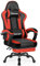 Homimaster Gaming Stuhl, Ergonomisch Gaming Chair mit verstellbare Lendenkissen und Kopfkissen, Gamer Stuhl mit Fußstütze, Gaming Sessel bis 150kg Belastbarkeit, Rot
