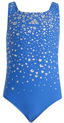 adidas Unisex Kids Badeanzug mit V-förmigem Rückendesign und Glitzer-Details für Kinder