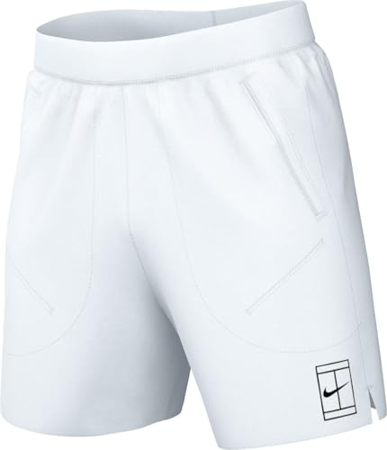 Nikecourt Advantage Dri-Fit Tennisshorts (Herren, Ca. 20,5 cm), White/Black, FZ9322-100, L