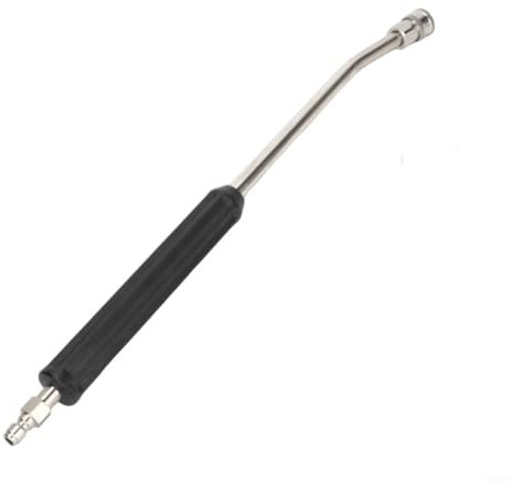 Snowchecking Rallonge pour nettoyeur haute pression en acier inoxydable avec connexion rapide pour nettoyage (40 cm, noir)