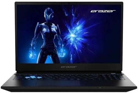 ERAZER Deputy 15 P1 Gaming Laptop Intel Core i7-13620H 16GB DDR5 RAM 1TB SSD NVIDIA GeForce RTX 5060 15.6 Full HD 144Hz IPS Display Windows 11 Home - Black - 30039889