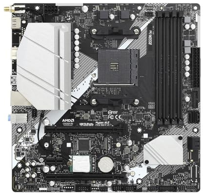Carte mère Fit for ASROCK B550M/AC AM4 AMD B550, Compatible avec Les processeurs Ryzen 5800, 3400, 3700, 5600 et 5500, Format Micro ATX, 128 Go de mémoire DDR4 M.2