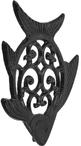 SEWACC Iron Fish Stepping Stone Garden Stepping Stones for Garden Lawn Decor Black Detailed Craftsmanship Elegant Simple Style for Home Decoration