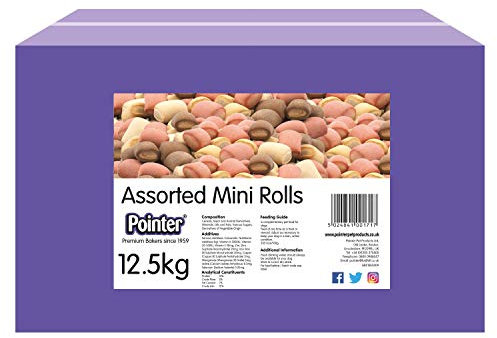 Pointer - Assorted Mini Rolls - Mini Dog Treats, Enriched with Vitamins & Minerals, Great for Dog Training, 12.5kg Box