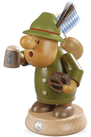 Mueller Räuchermann Müllerchen Bayer, 16 cm hoch, original Erzgebirge Seiffen