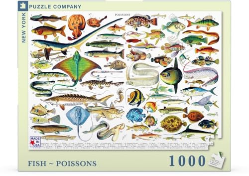 New York Puzzle Company - Fish ~ Poissons - 1000 Piece Jigsaw Puzzle