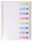 Exacompta 56187E Premium Ordnungsmappe Chromaline. Aus stabilem Kunststoff DIN A4 8 Fächer mit 2 Gummizügen und 3 Klappen ausgestanzte Indexfenster Register-Mappe Eckanner-Mappe Transparent