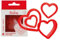 Decora 0255305 Set 4 EMPORTE-Piece Coeur CM 4-5,5-7-8 H2,2CM, Plastique