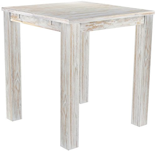 B.R.A.S.I.L.-Möbel Brasilmöbel Bartisch Rio UNO Rund 90 cm Beton Stehtisch Holz Tisch Pinie Massivholz Hochtisch Bistrotisch Tresen Bar Thekentisch Echtholz Größe und Farbe wählbar