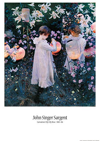 1art1 John Singer Sargent Poster Garofano, Giglio, Giglio, Rosa, 1885-86 Stampa 91x61 cm