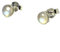 Art Gecko Mondstein-Ohrstecker, rund, 925–6 mm