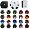 eXtremeRate 60 Pcs Home Button Power Switch Aufkleber Sticker Skin Cover für Xbox One/One S Konsole Kinect, für Xbox One/One S/X/Elite Controller(Polychrome)