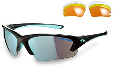 Sunwise Equinox Sports Sunglasses for Men, Suitable for Sporting Activities & Leasure Purposes - Water & Impact Resistant Men's Sunglasses with Wrap Around Lense - One Size - Black