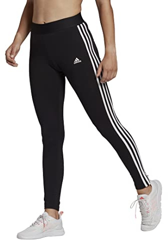 adidas Women's 3 STR TIGHT Leggings, Black/White, Size 8 UK