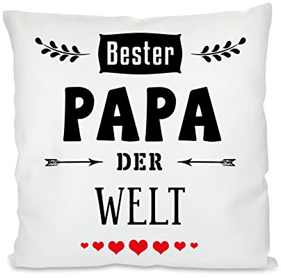 Herzbotschaft Kissen mit Motiv - Beste(r) der Welt - Papa