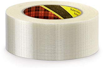 Nastro adesivo extra forte rinforzato in fibra di vetro a trama incrociata, resistente, resistente agli strappi, per imballaggi (12, 50 mm x 50 m)
