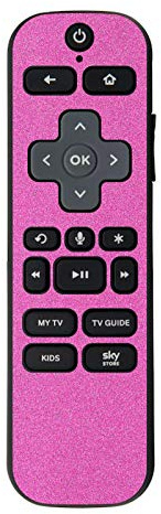 Jellybean Pink Glitter Vinyl wrap skin sticker for Now TV Smart with voice search Remote Controller