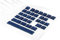Ducky Compatible Rubber Keycap Set, 31 Tasten, Double-Shot, gummiert, für Backlight - dunkelblau